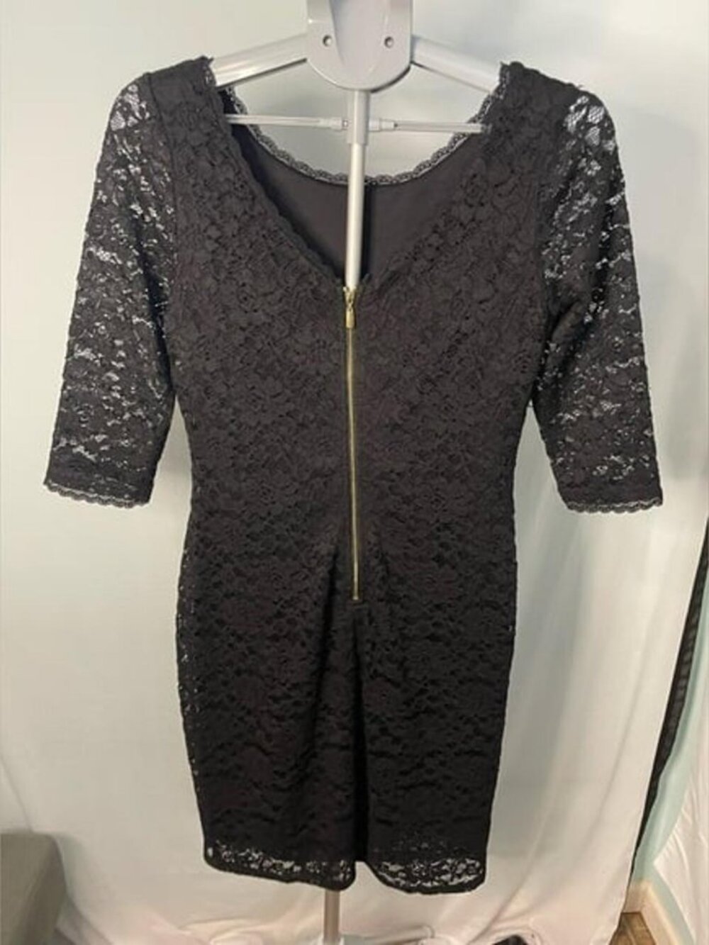 Shelli Segal Black Lace Dress